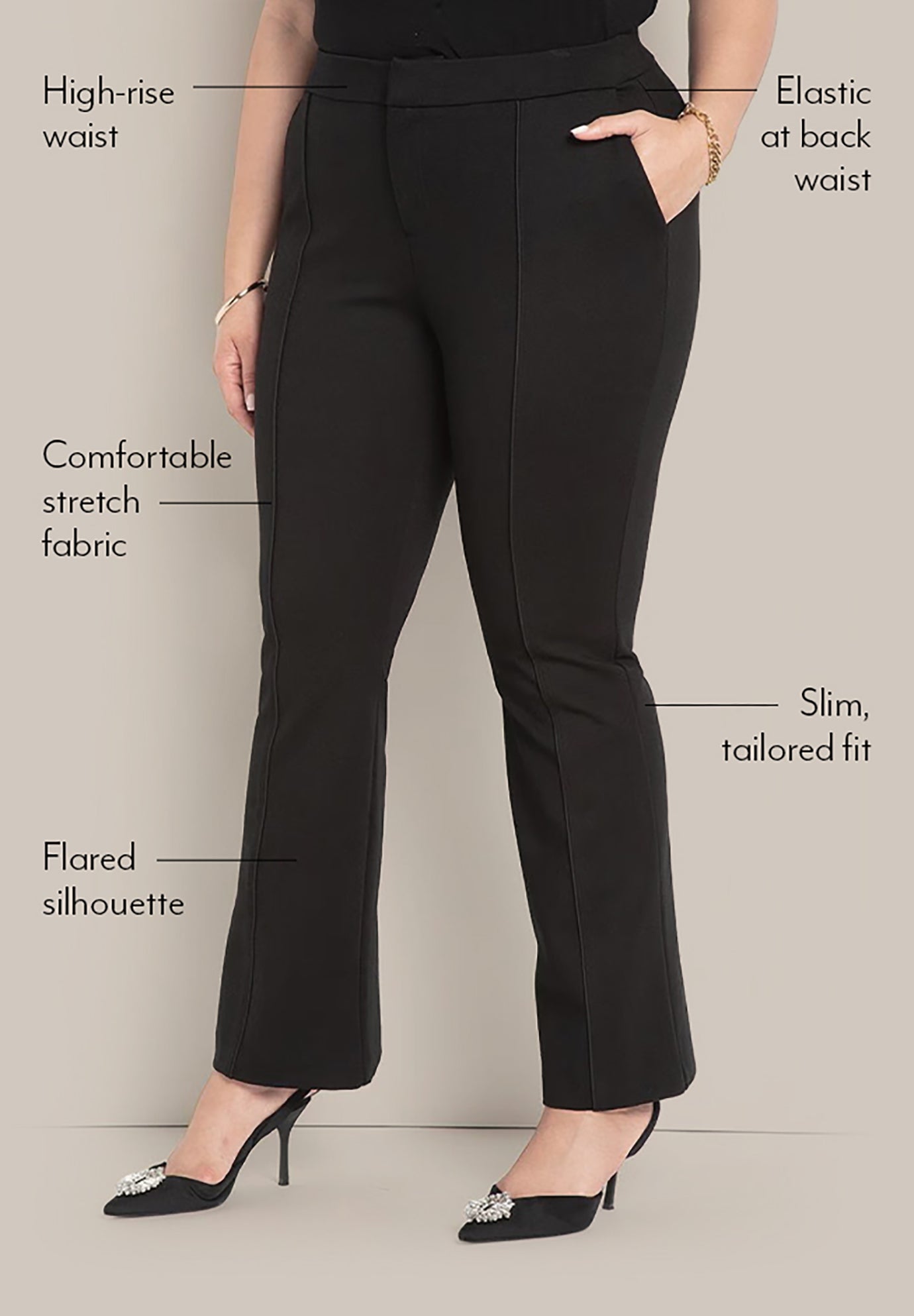 The Ultimate Stretch Flare-Leg Work Pant image number 3
