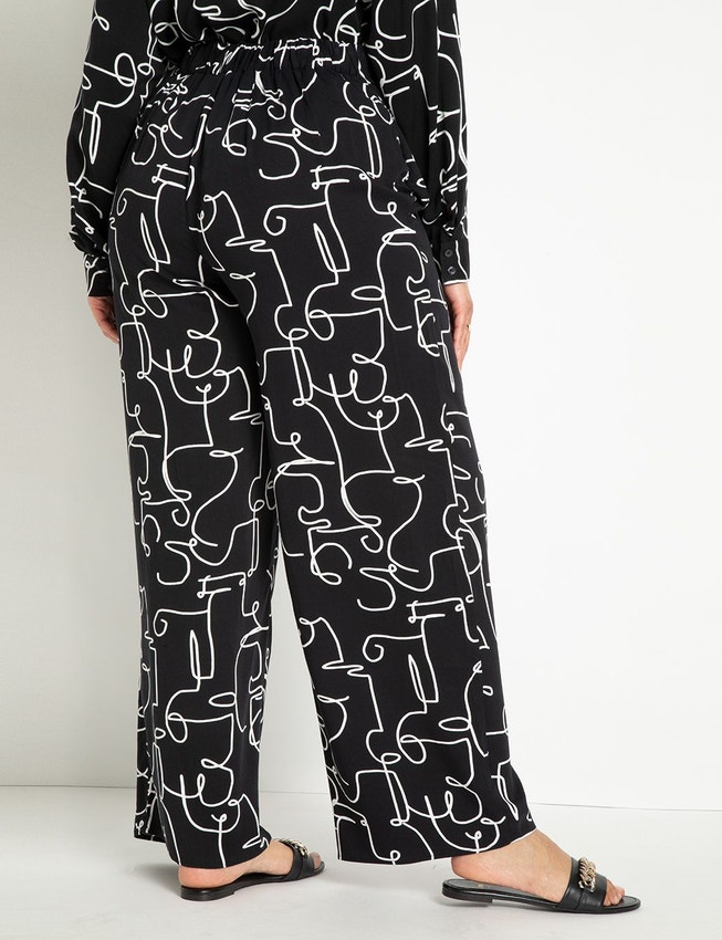 Printed Wide Leg Pant image number null