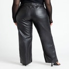 Slit Hem Faux Leather Pant image number null