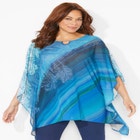 Keyhole Georgette Poncho image number null