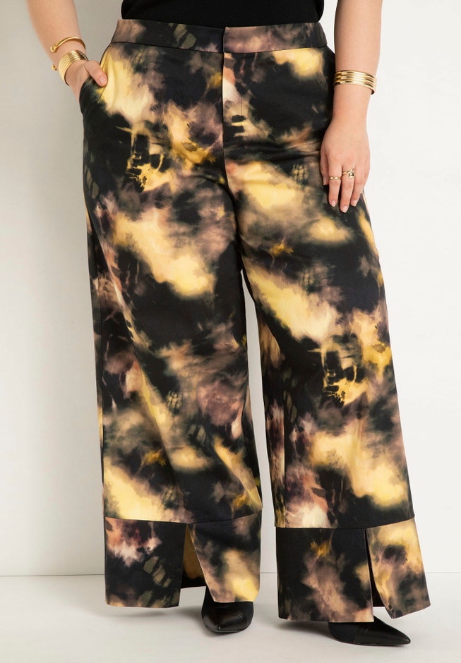 Printed Wide Leg Pant image number null