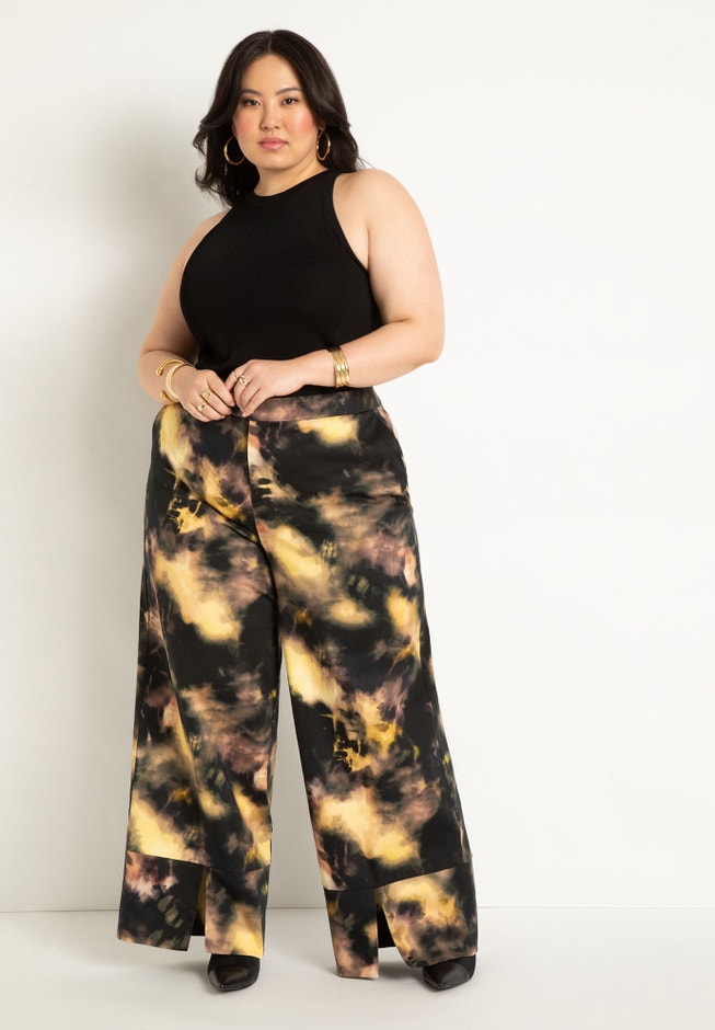 Printed Wide Leg Pant image number null
