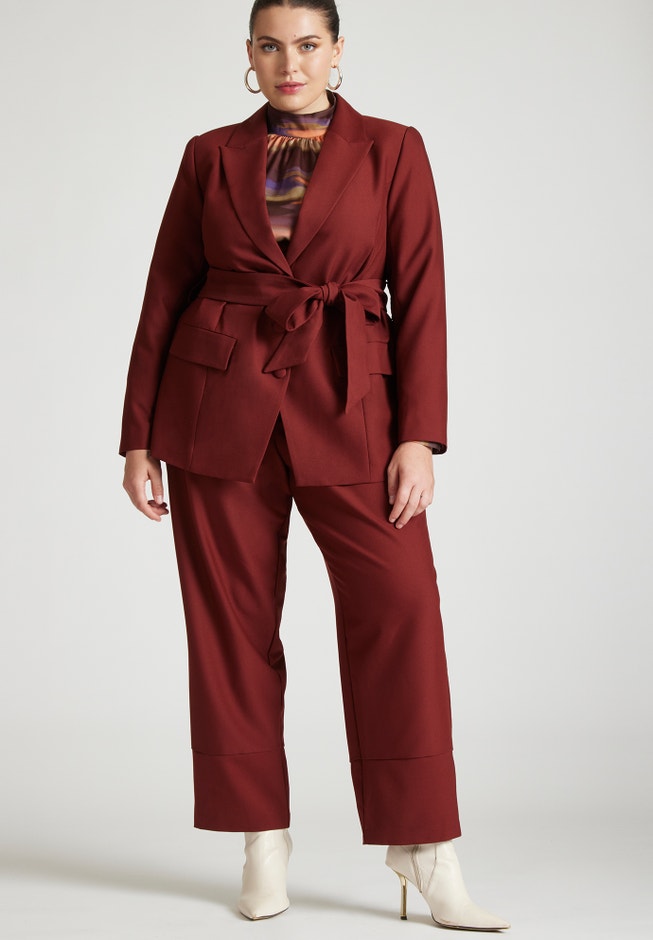 Straight Leg Cuffed Trouser image number null