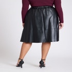 Faux Leather Full Midi Skirt image number null