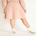 Flared Knit Mini Skirt image number null