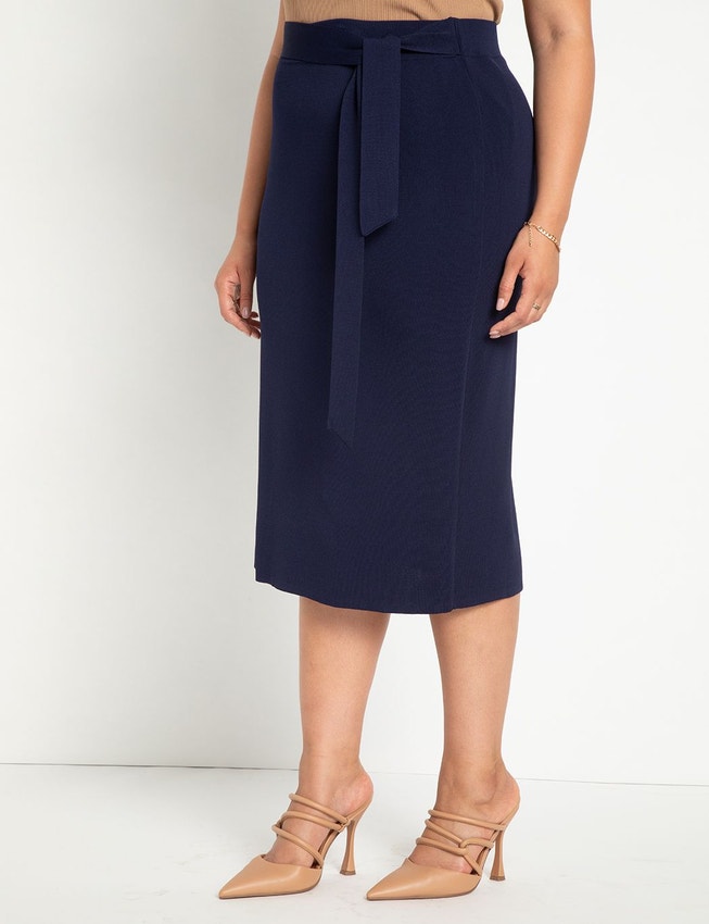Tie Waist Midi Skirt image number 1