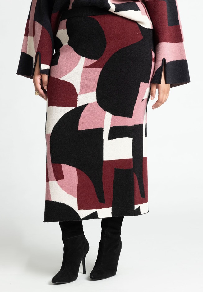 Intarsia Sweater Skirt image number 3