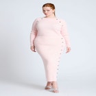 Maxi Sweater Skirt With Button Down Placket image number null