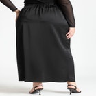 Satin Slit Skirt image number null