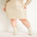 Coated Sweater Skirt image number null