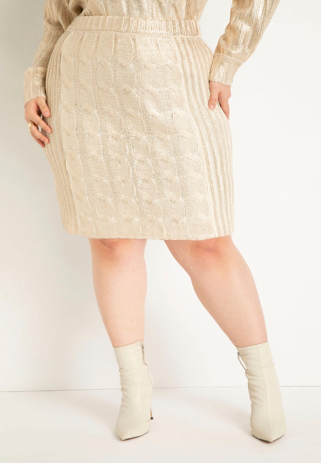 Coated Sweater Skirt image number 1