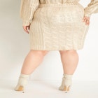 Coated Sweater Skirt image number null