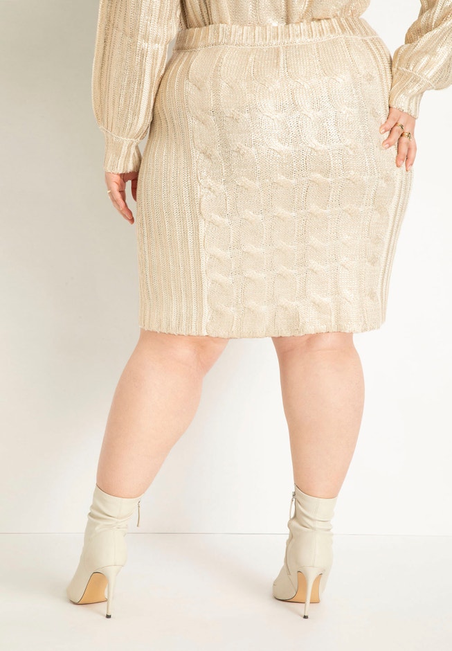 Coated Sweater Skirt image number 2