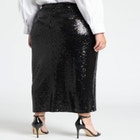 Sequin Shimmer Maxi Skirt With Slit image number null