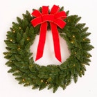 24" Pre-Lit Canadian Pine Arrow Tip Wreath image number null