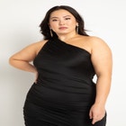 Ruched One Shoulder Dress image number null