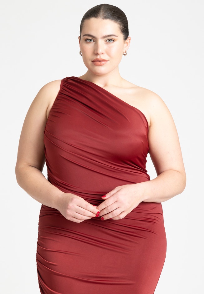Ruched One Shoulder Dress image number 2