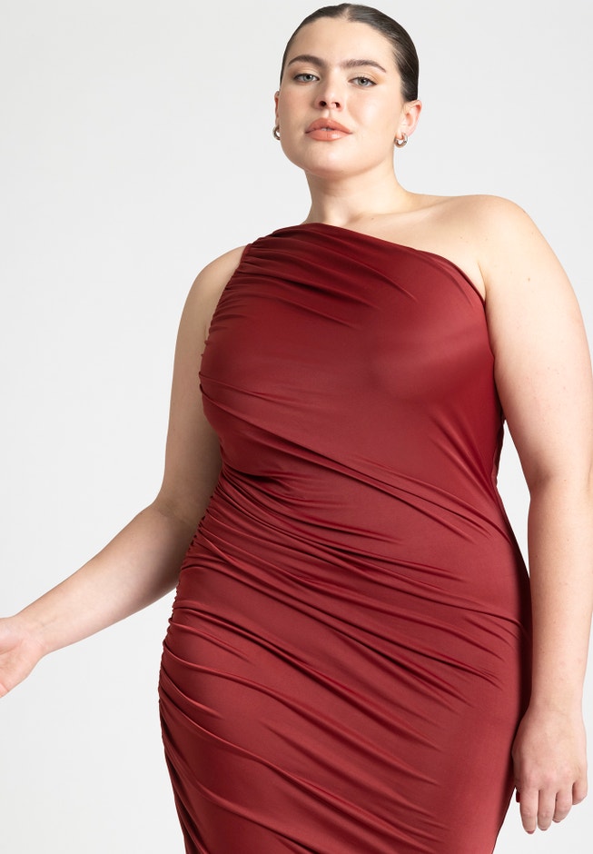 Ruched One Shoulder Dress image number 3