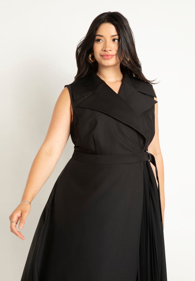 Asymmetrical Trench Dress image number 3