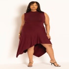 Asymmetrical Hem Jersey Dress image number null