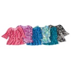 Sequin Trim Gauze Peasant Blouse image number null