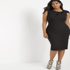 Twisted Shoulder Sheath Dress image number null