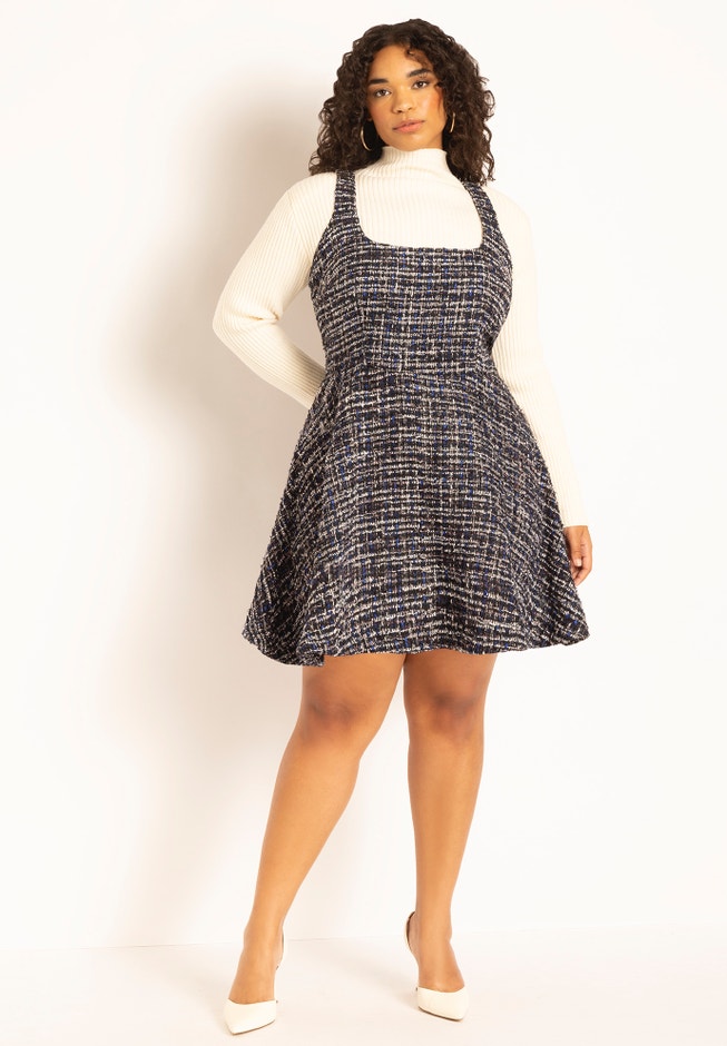 Flare Tweed Mini Jumper image number 0