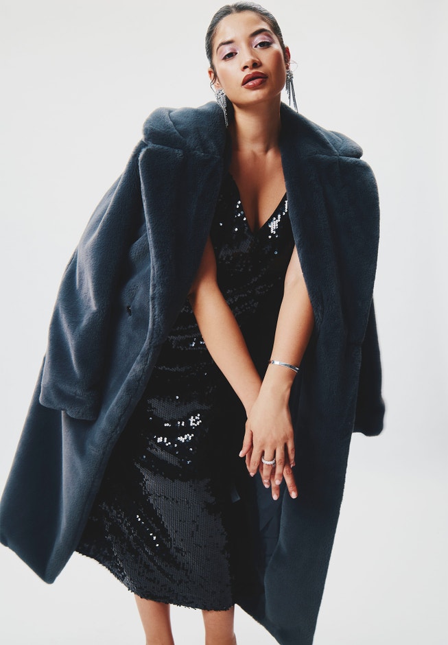 Sequin Slip Dress image number 4