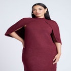 Sweater Cape Dress image number null