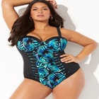 Ruched Underwire One Piece Swimsuit image number null
