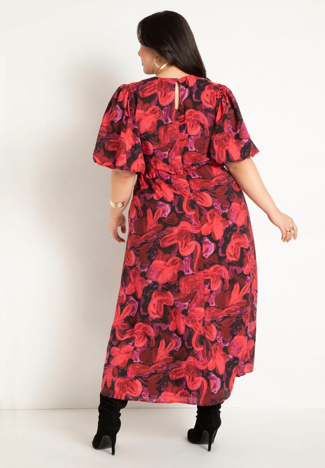 Puff Sleeve Fitted Dress image number 3