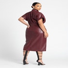 Faux Leather Midi Dress image number null