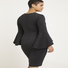 Flare Sleeve Scuba Dress image number null