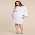 Flare Sleeve Scuba Dress image number null