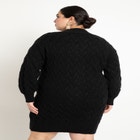 Novelty Stitch Cardigan Sweater Dress image number null