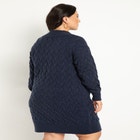 Novelty Stitch Cardigan Sweater Dress image number null