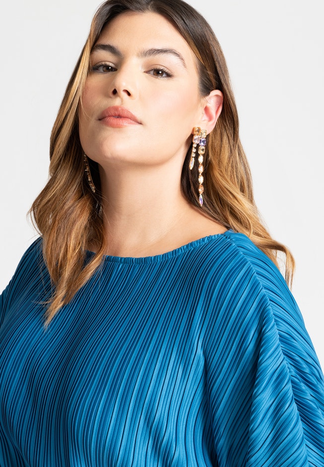 Linear Gem Drop Earrings image number null