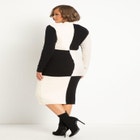 Colorblock Sweater Cardigan Dress image number null