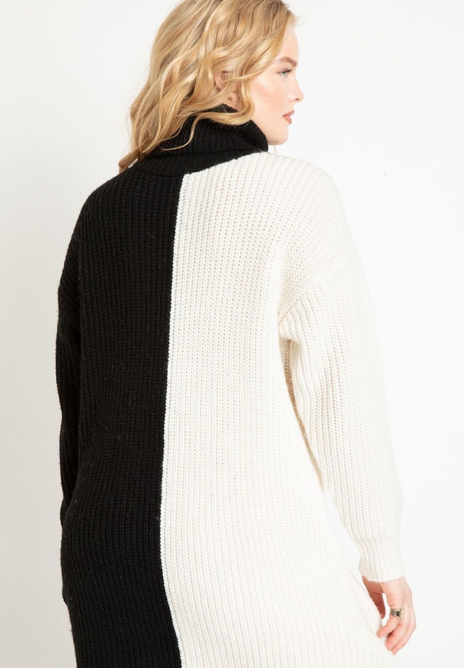 Turtle Neck Tunic Sweater Dress image number 2