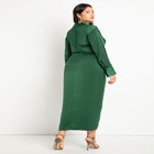 Satin Maxi Wrap Dress image number null