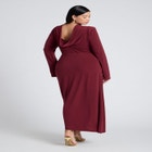 Cowl Back Asym Dress image number null