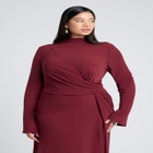 Cowl Back Asym Dress image number null