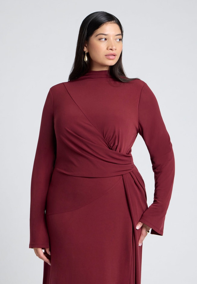 Cowl Back Asym Dress image number 2