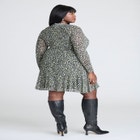 Wrap Front Keyhole Mini Dress image number null