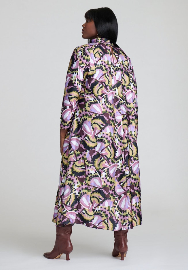 Draped High Neck Maxi Dress image number 2
