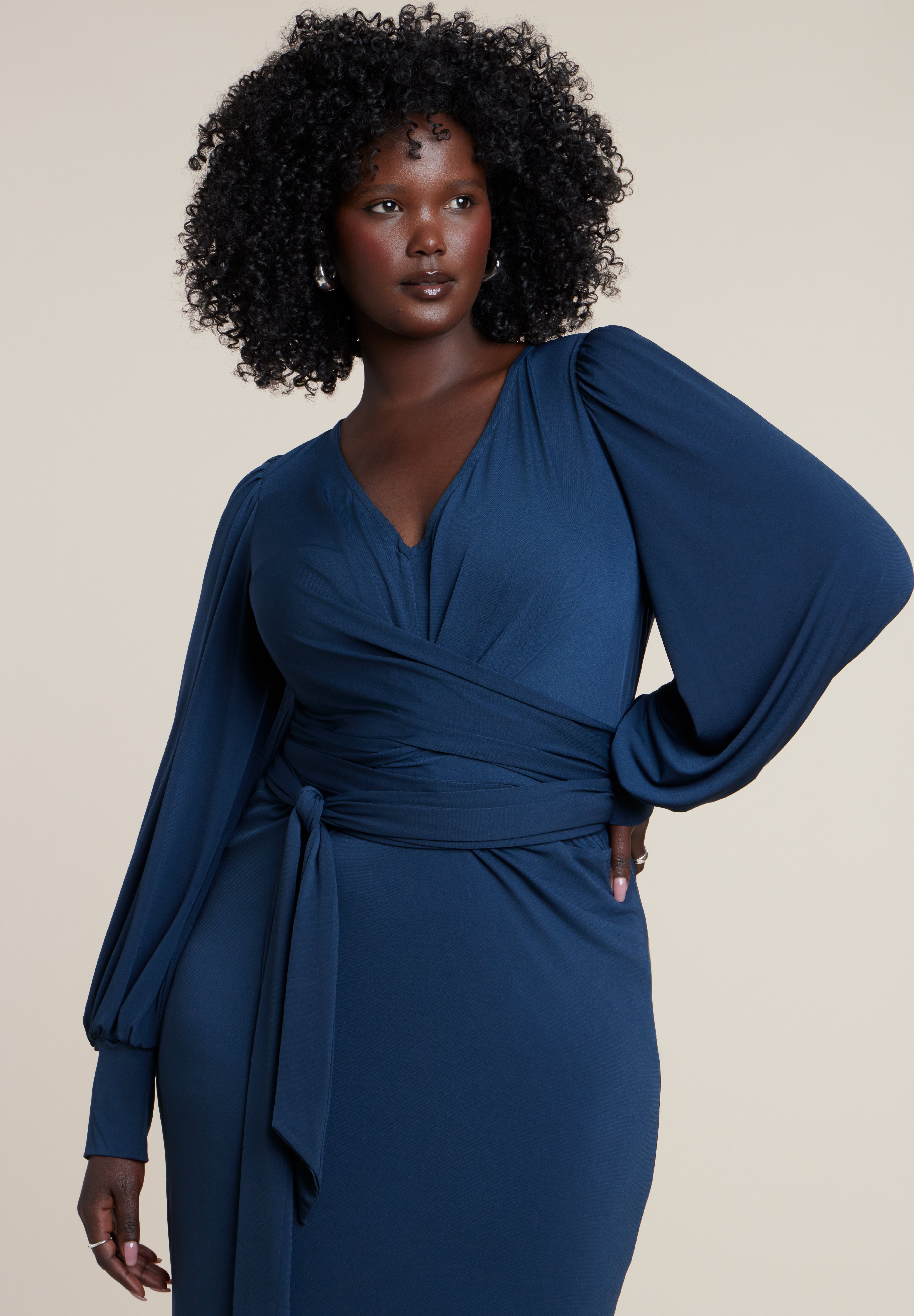 Cross Front Midi Dress image number 3
