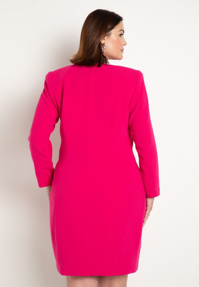 i saw it first pink blazer dress Sadie Pink White Cuff Blazer Dress, XS