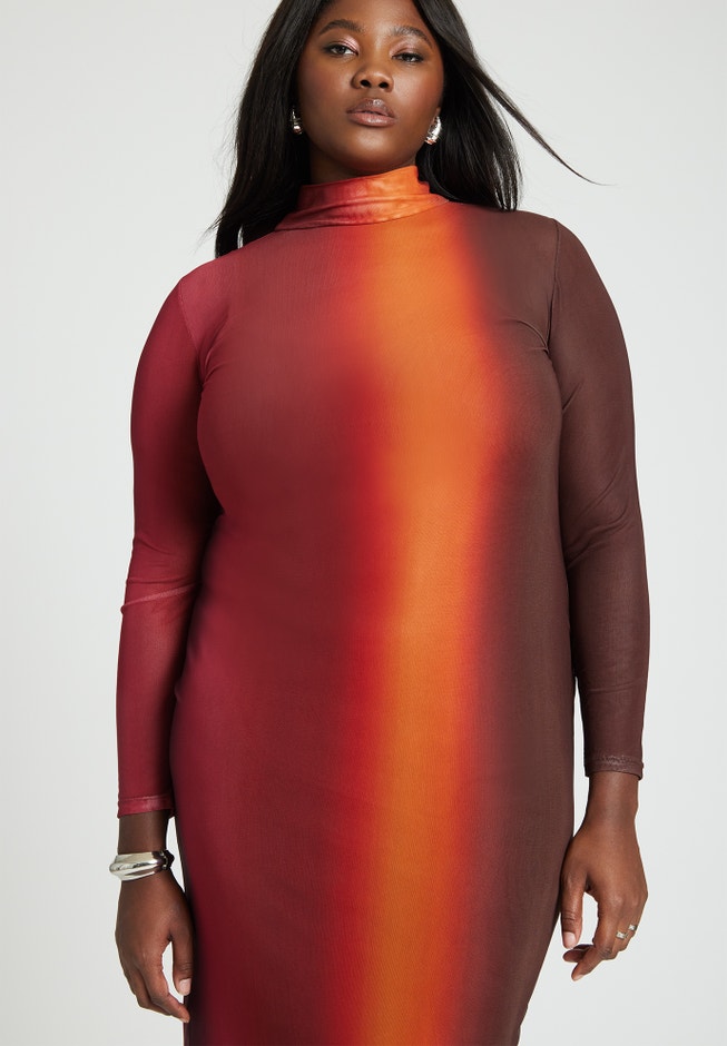 Mesh Midi Dress image number null