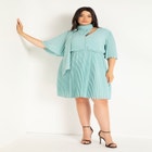 Scarf Neck Mini Dress image number null