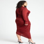 Zigzag Ruched Detail Dress image number null